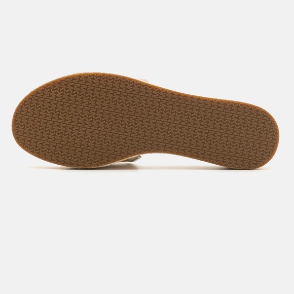 Michael Kors Ember Almond Toe Logo Chain Raffia Wedge Sandals Size 9 - Picture 7 of 7